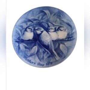 1972 Berlin Design Mothers Day Plate Limited Edition Genuine Blue China